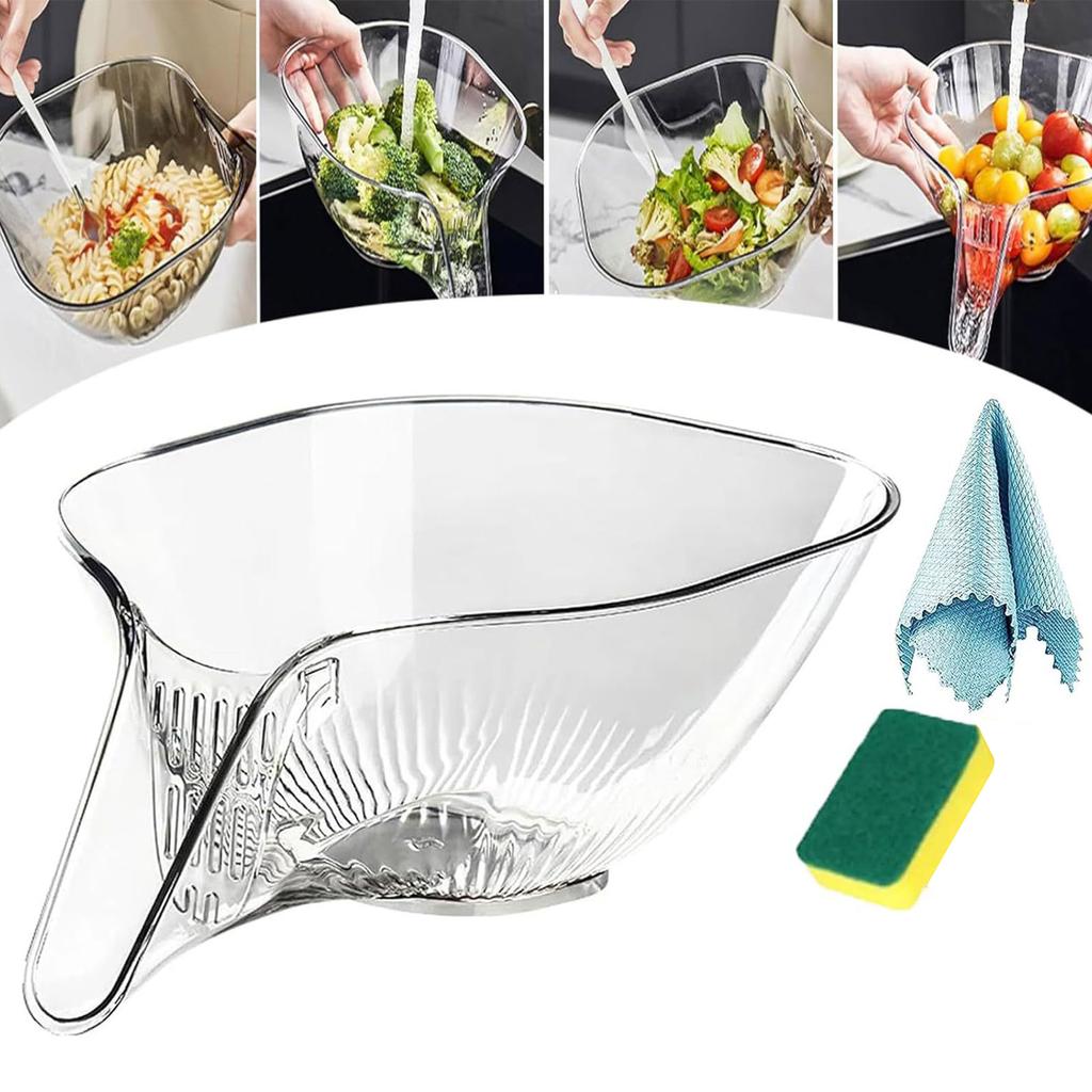 Multi Functional Acrylic Basket Washing Draining Basket Convenient Food Preparation Tool Great for Home and Outdoor Use