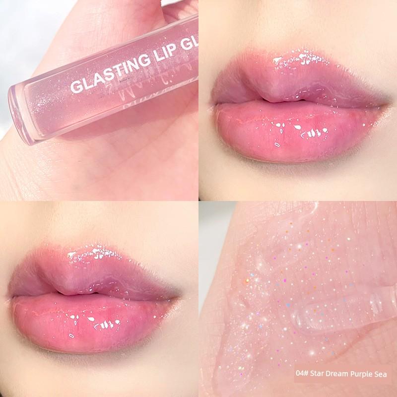 Transparent Water Light Lip Gloss Hydrating Glass Lip Lip Gloss Protection Lip Gloss Wet Female Lip Lacquer Full Lips Student Mirror