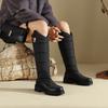 Winter Warm Platform Snow Boots for Women Water Resistant Faux Fur Lining Knee High Booties Shoes Women's Non-Slip Pull On Wide Calf Walking Boots