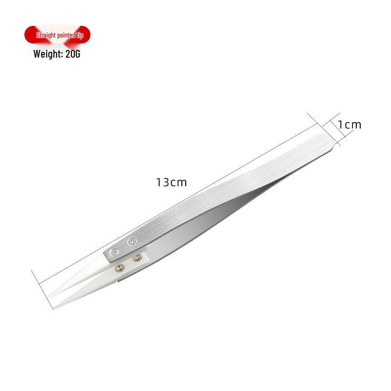 Anti-static Insulated Ceramic Tweezers: Non-magnetic, Acid-resistant, for Electricians and Experimental Use