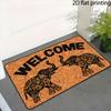 2D Flat-1PC Welcome Cork Doorway Floor Mat , Welcome mats for home decoration.