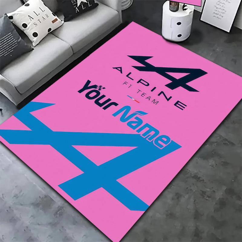 Alpine F1 Custom Name Carpet Rug For Living Room Bedroom Home Sofa Decoration Kids Play Nonslip Floor Mat