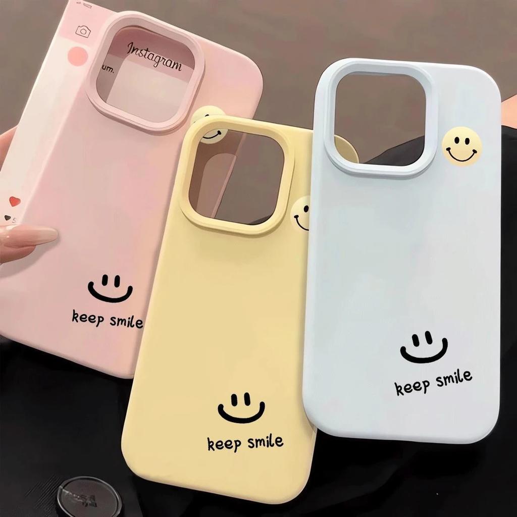 Simple smiley face for iPhone Apple 17/16pro mobile phone case 14 glutinous rice 13 liquid 12 men and women 15 soft cover