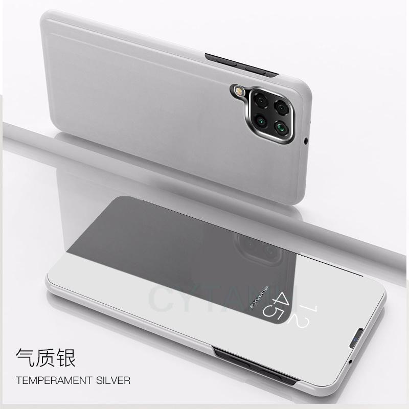 Funda For Samsung Galaxy A12 A22 A32 A52 A52s Case PU Leather Smart Mirror Flip Stand Phone Case For Galaxy M32 4G 5G Back Cover