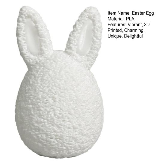 3D Printed Easter Egg Funny Easter Bunny Egg Desk Ornament Easter Basket Stuffers for Home Office Party Decor