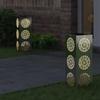 Solar LED Path Light 2 Pcs Silver Galvanized Steel