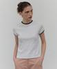 CITTA Everyday Comfort Ringer T-Shirt_Ctt355 (White Melange)