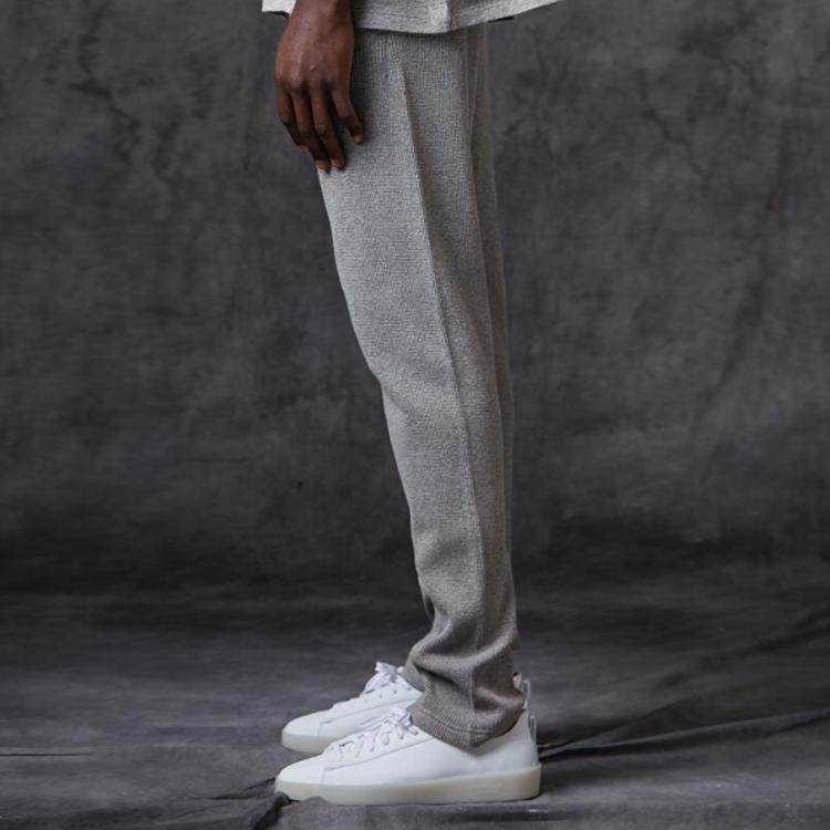 Fear of God Essentials Fleece-Lined Thermal Pants With Elastic Waist and Side Seam Pockets Unisex Bottoms Dark-Grey FOG-FW20-178