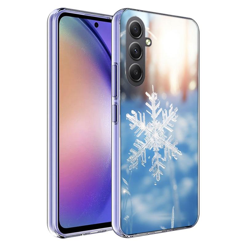 Snowflake Winter White Snow Christmas Phone Case for Samsung A17 A37 A57 A07 A16 A26 A36 A56 A06 A02S A12 A22 A32 A52S A04S A14