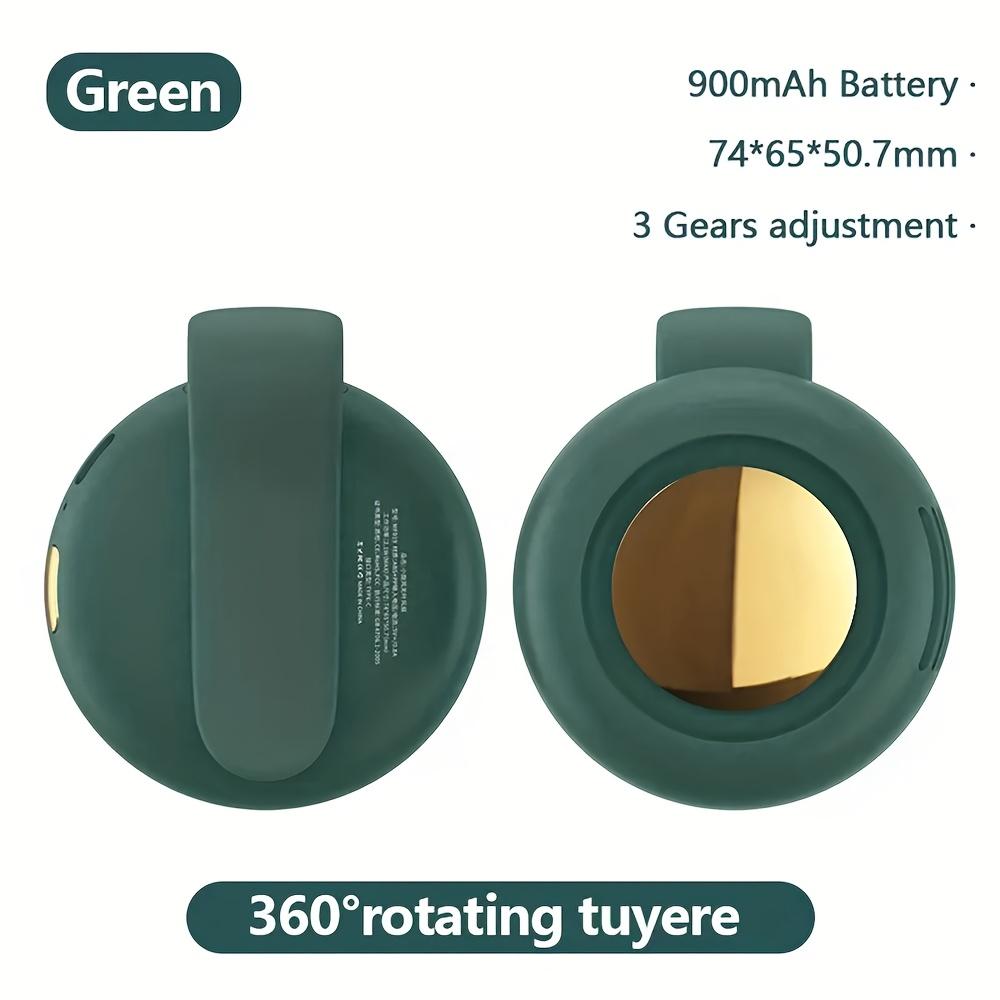 Portable USB Rechargeable Fan with Lithium Battery Compact 360°Rotary Clip On Design,Pink Polished Finish,Wearable for Indoor Outdoor Use