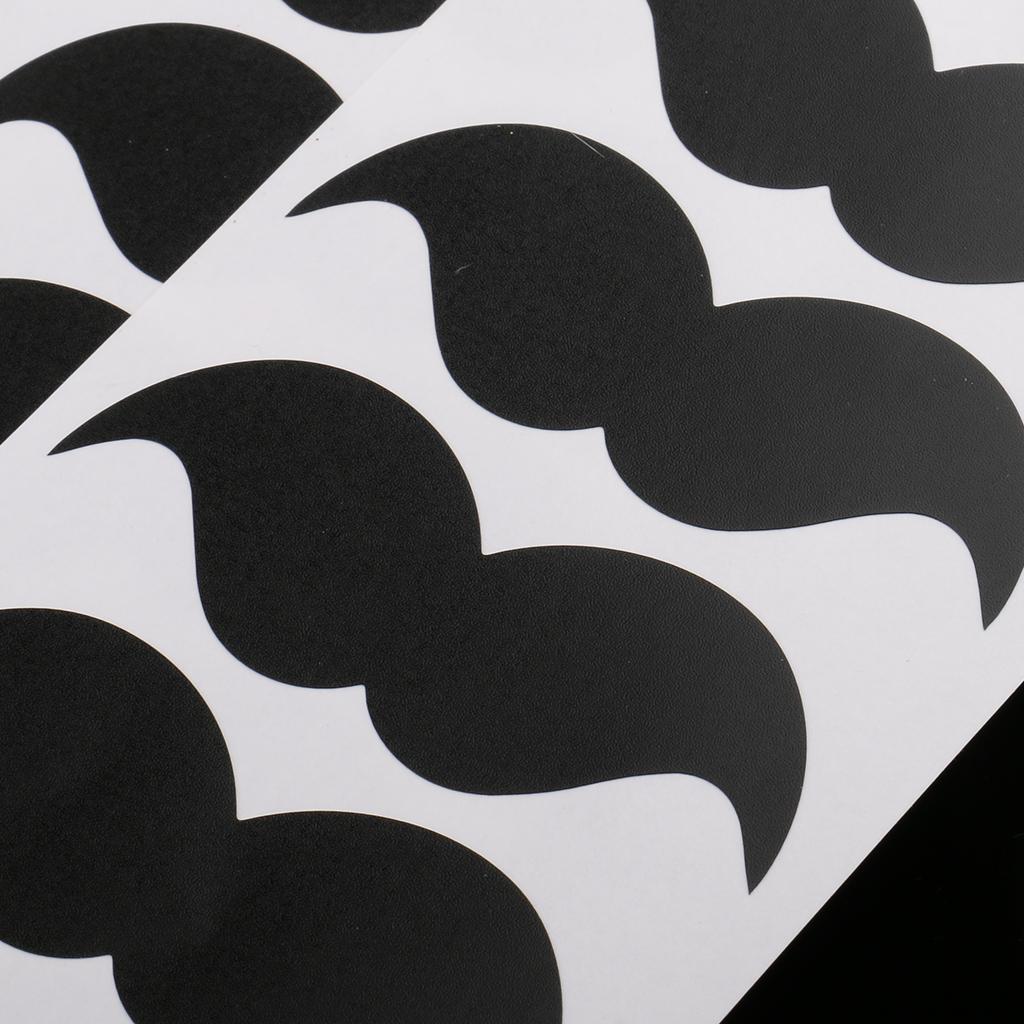 54pcs Funny Black Mustache Decal Stickers