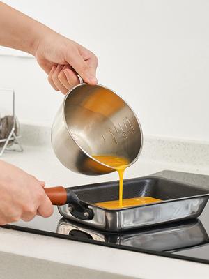 Renascido. Copo Medidor Misturador com Alça de Aço Inoxidável J 304 750ml