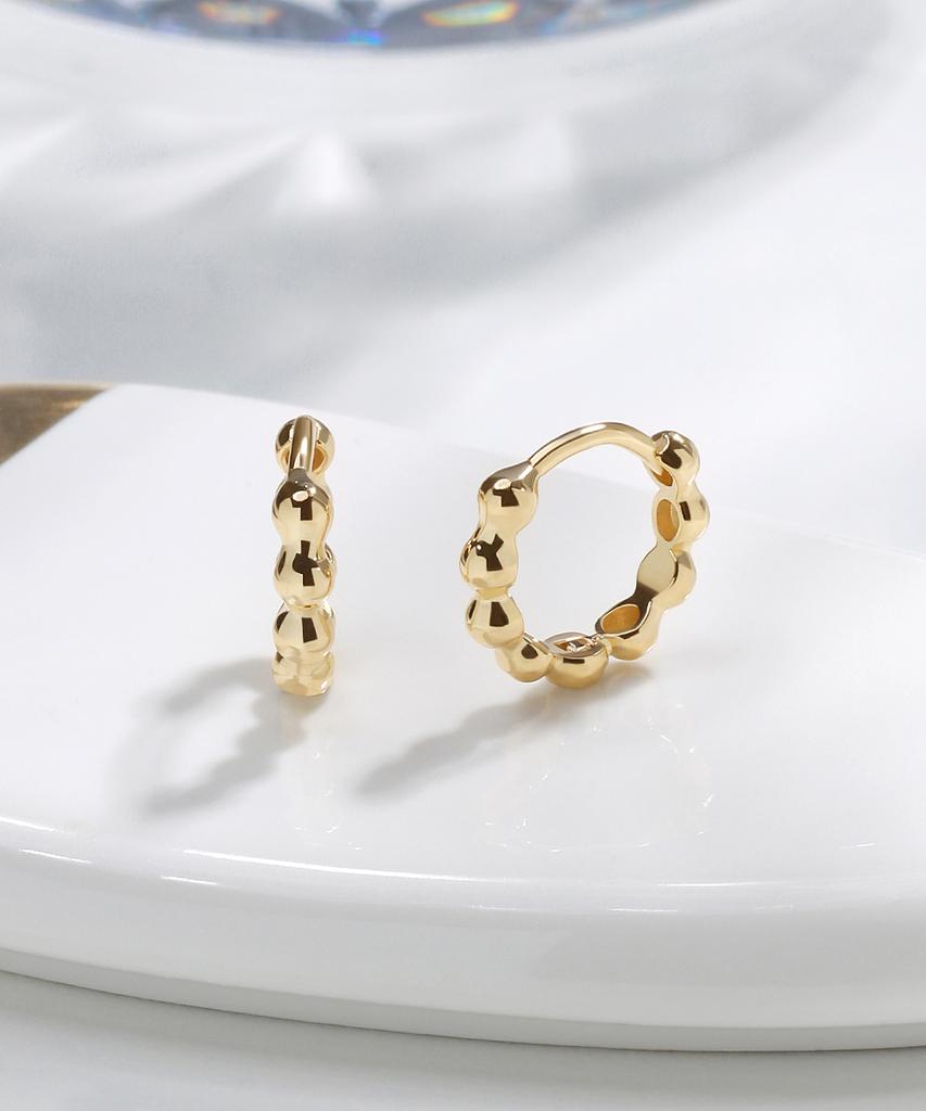 Mcel 14K Winsome Bubble Ring Earrings