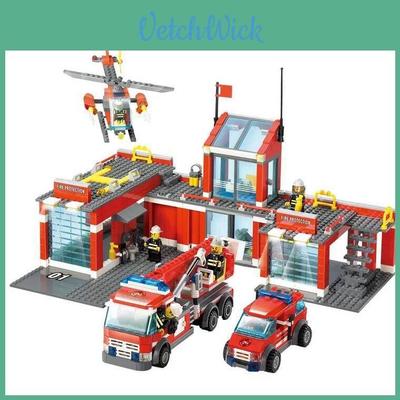 Police Fire Brigade Educational Building Blocks Kit With Small Particles For Boys And Girls