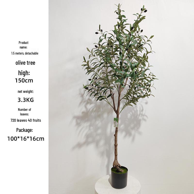 Olive Tree Potted Plant - Indoor Decor Simulation for Living Room