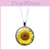 Set di Gioielli Girasole Vintage Con Pendente in Lega Catena Orecchini Per Donna