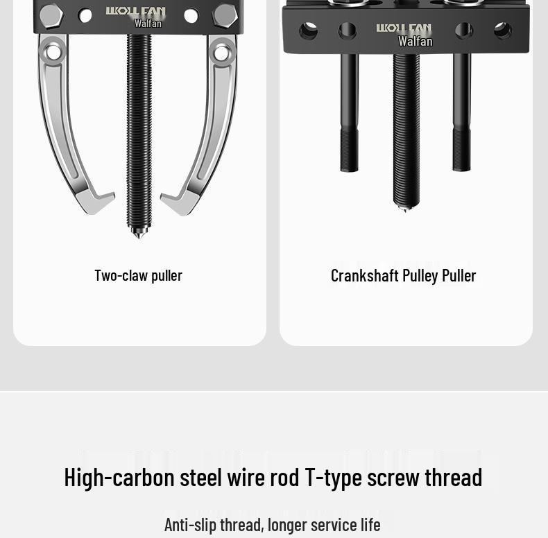 Crankshaft Pulley, Fan Blades, Gears, Steering Wheel, and Brake Bearing Puller Tool Set
