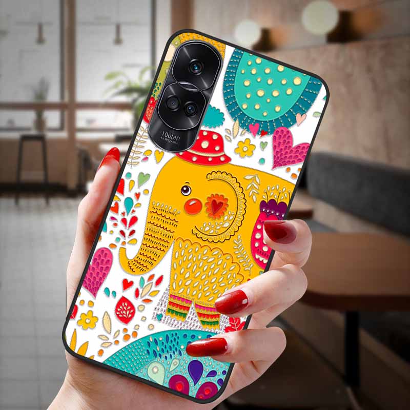 For Honor 90 Lite 5G Case 3D Flower Relief Emboss Silicon Back Cases For Honor 90 Cover Honor90 Pro 90Pro 90Lite Soft Protective