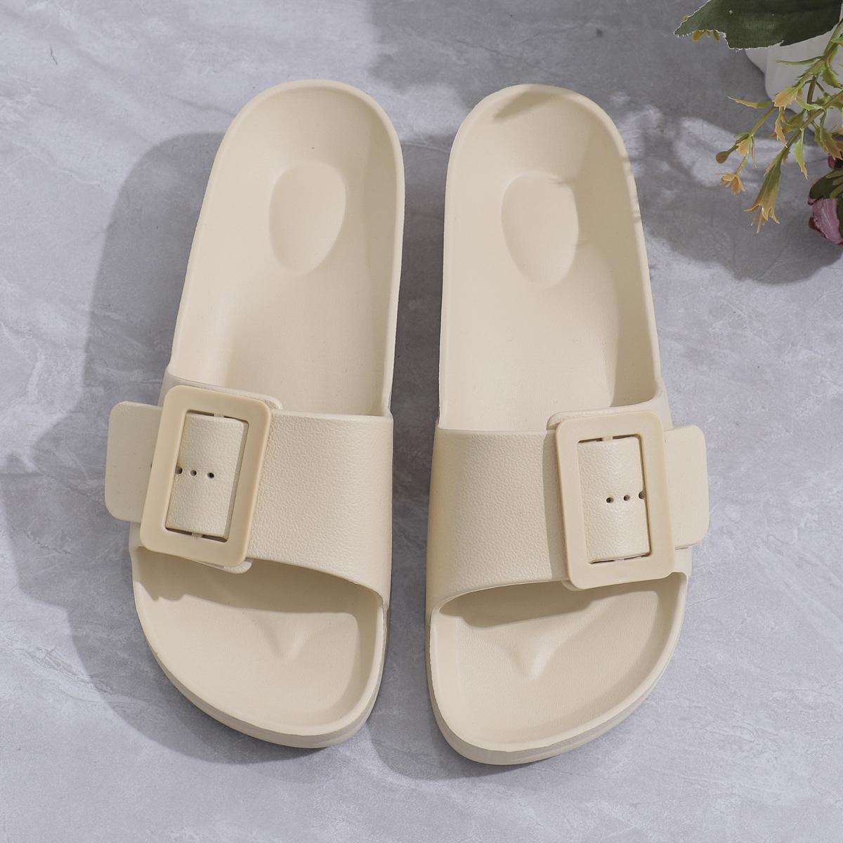 

Classic Women Shoes Lightweight Buckle slippers Thick Sole Slip-On Platform Sandals ladys Soft EVA Outdoor Beach Shoes for home 36