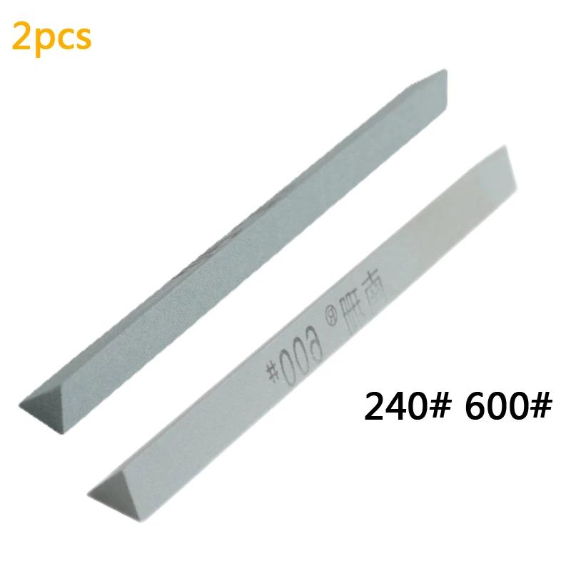240/320/400/600 Grit Oil Stone Green Silicon Carbide Sand Bar Grinding Block Ceramic Jade Round Triangle Knife Sharpener Tool