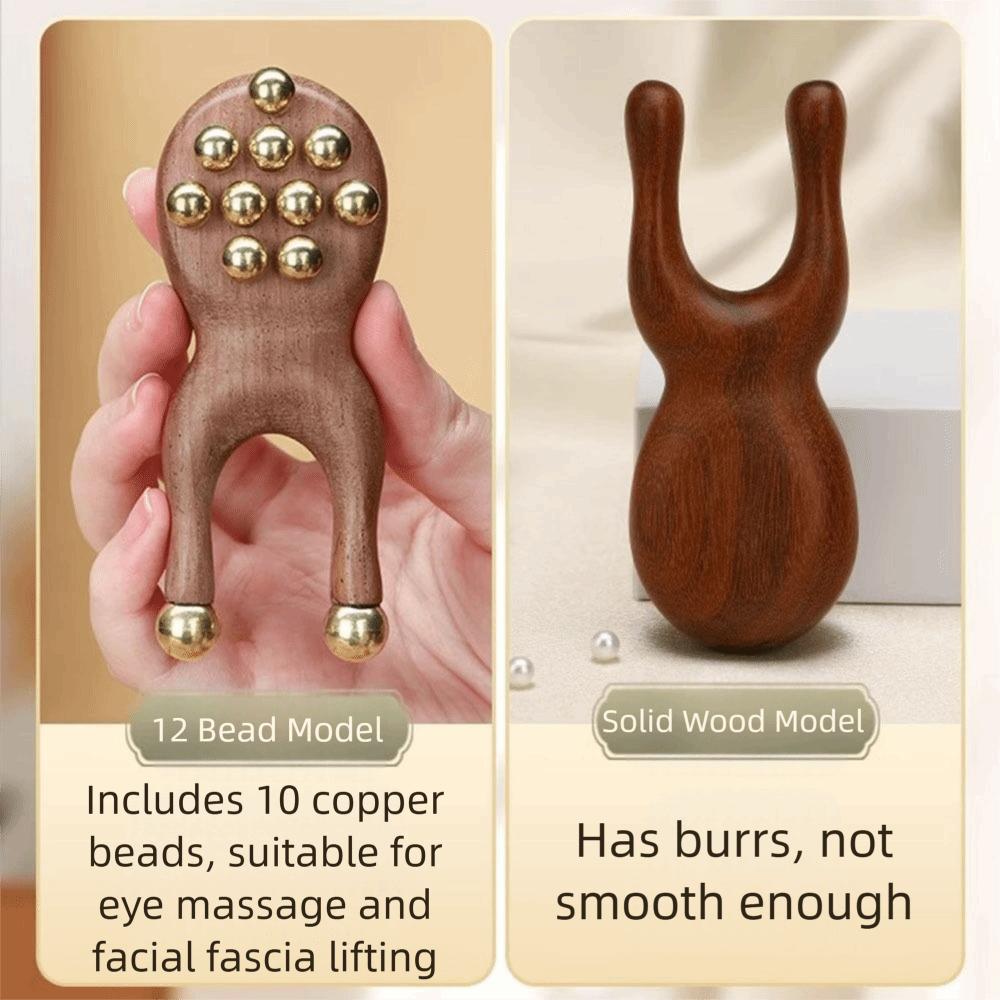 Antistatic Guasha Face Massager Tool Wooden Handle Wood Gua Sha Tool Facial Massage