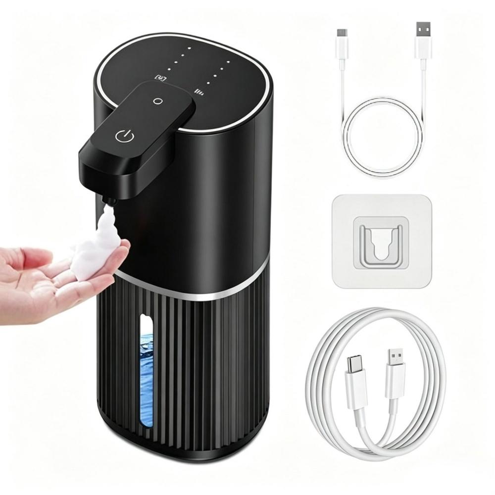 Automatic 4 Gear Automatic Foam Soap Dispenser 380ml Touchless Smart Display Wall Mount USB Rechargeable for Bathroom Kitchen