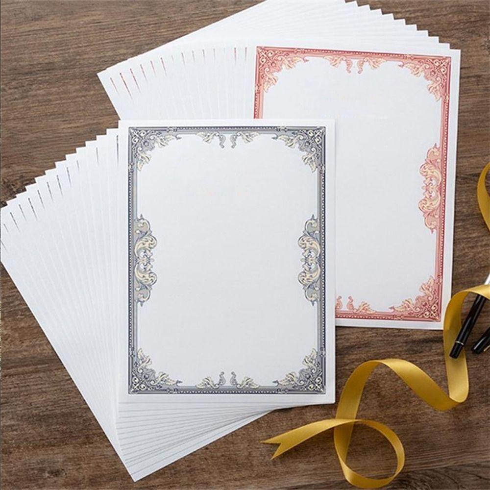 10 Sheets Plain Inner Page A4 Certificate Inner Page Diploma Cardstock Paper School Office