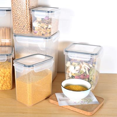 Scatola portaoggetti sigillata Scatola portaoggetti a prova di vuoto Custodia ermetica trasparente da cucina Custodia portaoggetti da cucina con coperchio Organizzatore di stoccaggio per patatine a tenuta stagna