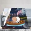 Bubu  Dudu Heart Love Flannel Blanket Winter Soft Throw Blanket for Kids Adult Bedroom Sofa Bed Cover