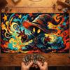 Paint Art Dual Element Mage TCG Playmat 35X60CM Magic Card Battle Mat Non‑Slip Durable Stitched Edge Large Tabletop Playmat