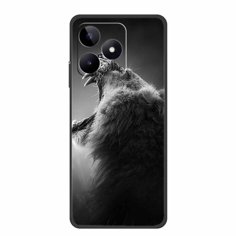 6.74" For Realme Note 50 Case Black Silicone Soft TPU Phone Cases Back Cover For Realme Note 50 Case Note50 Protective Coque Bag