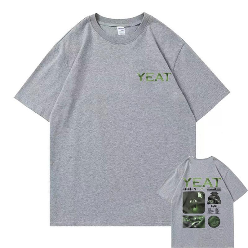 Limited Edition Rapper Yeat New Album Print Tshirt Men Women Hip Hop Round Neck Oversized Tshirt Mens Fashion Loose Streetwear
