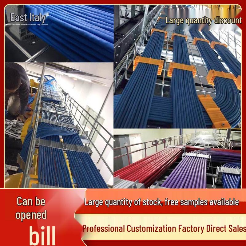 Color Powder Coated Mesh Cable Tray for Computer Room Communication 100x50