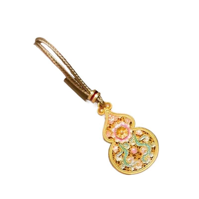 

1 шт. Национальный стиль Новый китайский стиль Плетеный шнур Эмаль Цепочка для свитера Длинное ожерелье Женский кулон с аксессуарами