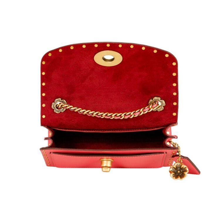 Coach Parker 18 Turnlock Leather Chain Shoulder Crossbody Bag Women Bags Cherry-Blossom-Pink 29389-B4OD