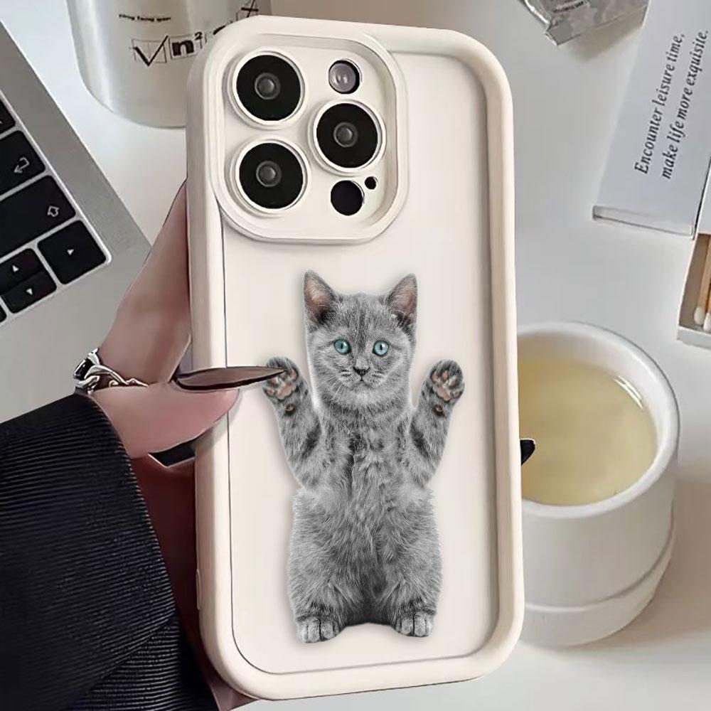 White Grey Cat Ragdoll Phone Case For HONOR X9D X9B X9A X8C X8B X8A X8 X7A X6A X7 X9 MAGIC 5 6 7 8 Y9 DIY Shell Funda Case Cover