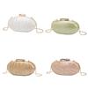 Borsa a pochette in acrilico a forma di conchiglia ovale con tracolla a catena Borsa a tracolla o a mano Donna Uomo