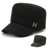 N Letters Middle Aged Elderly Hat Autumn With Thick Wool Windproof Warm Flat Top