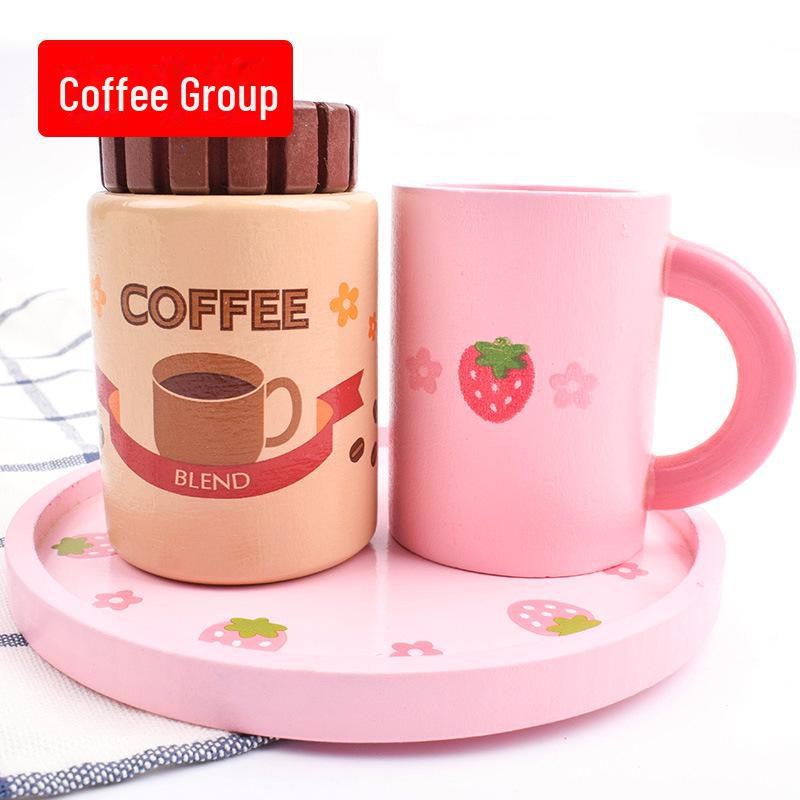 Yiwang Wooden Play Kitchen Toy Set Includes a Frying Pan and Hot Pot for Qieqi Le Cooking Fun.