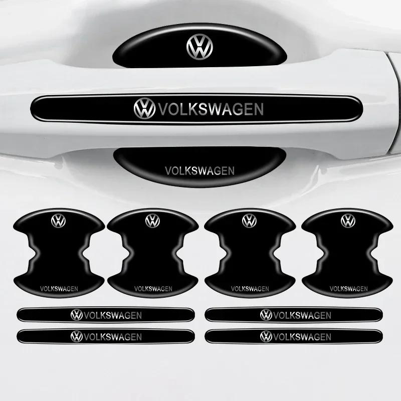 VW GTI GOLF 2026 Hot For VW VOLKSWAGEN 8Pcs TPU Car Door Bowl Handle Protector Stickers Anti-scratch Trim Strip For VW Volkswage