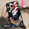 USA America Flag Matte Surface Magsafe Mobile Phone Case for iPhone 17 16 15 14 13 12 11 Air Pro Max Plus Colorful Cover