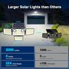 Outdoor Solar Lights for Outside, 324 LED 3000LM Motion Sensor Outdoor Lights Waterproof IP65, 4 Heads Solar Powered Flood Security Light with Remote