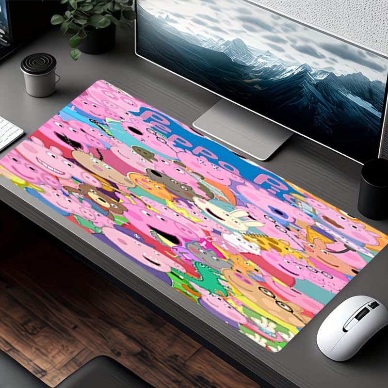 Peppa Pig Print Mouse Pad, for Keyboard Pad Laptop PC Mat for Office Home Use, Desk Decor, Perfect Birthday Gift for Gamers