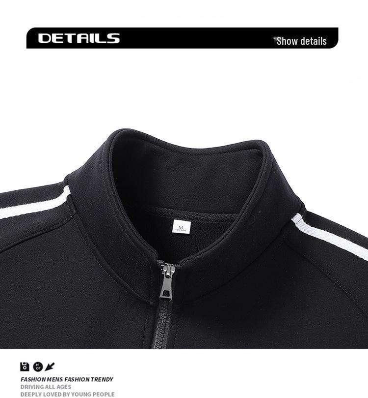Men's Casual American Style Stand Collar Jacket - Versatile, Loose-Fit Outerwear