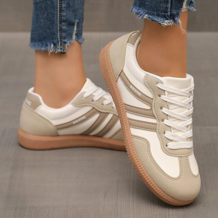 Women's Large Size Moral Training Shoes Sneakers New Retro Color Matching Flat Shoes