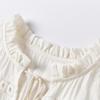 Xiangying French Lace Bohemian White Summer Midi Dress