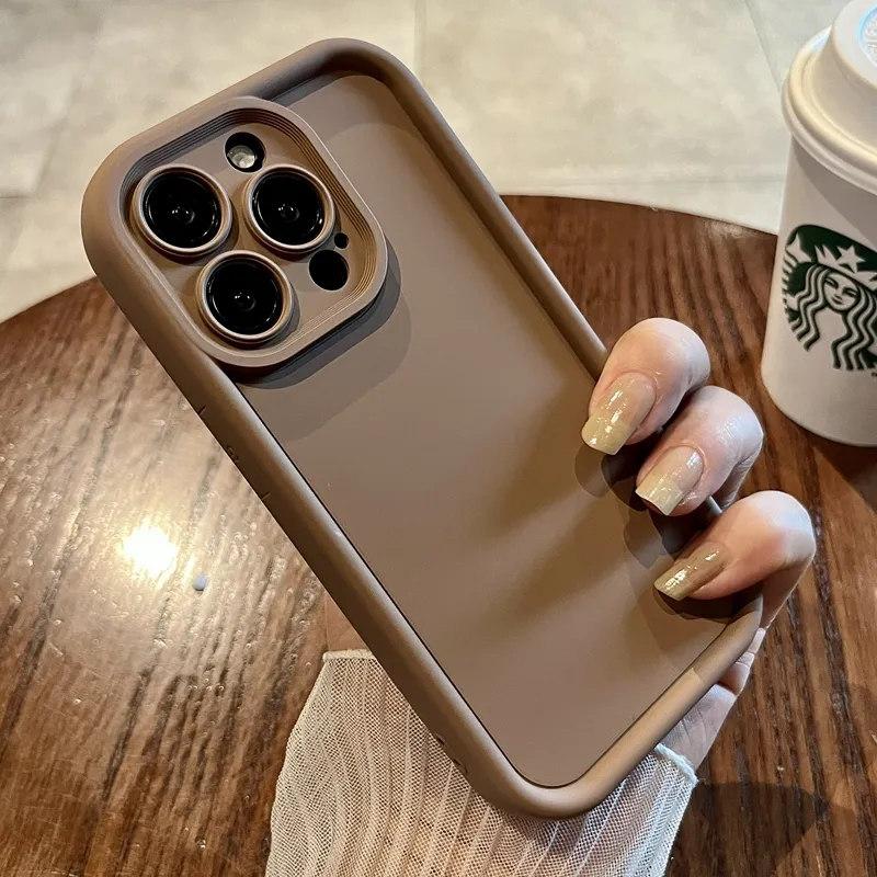 Luxusní Soft Candy tekuté silikonové pouzdro na telefon pro iPhone 11 12 13 14 15 Pro Max Plus XS X XR 7 8Plus Nárazuvzdorný zadní kryt nárazníku