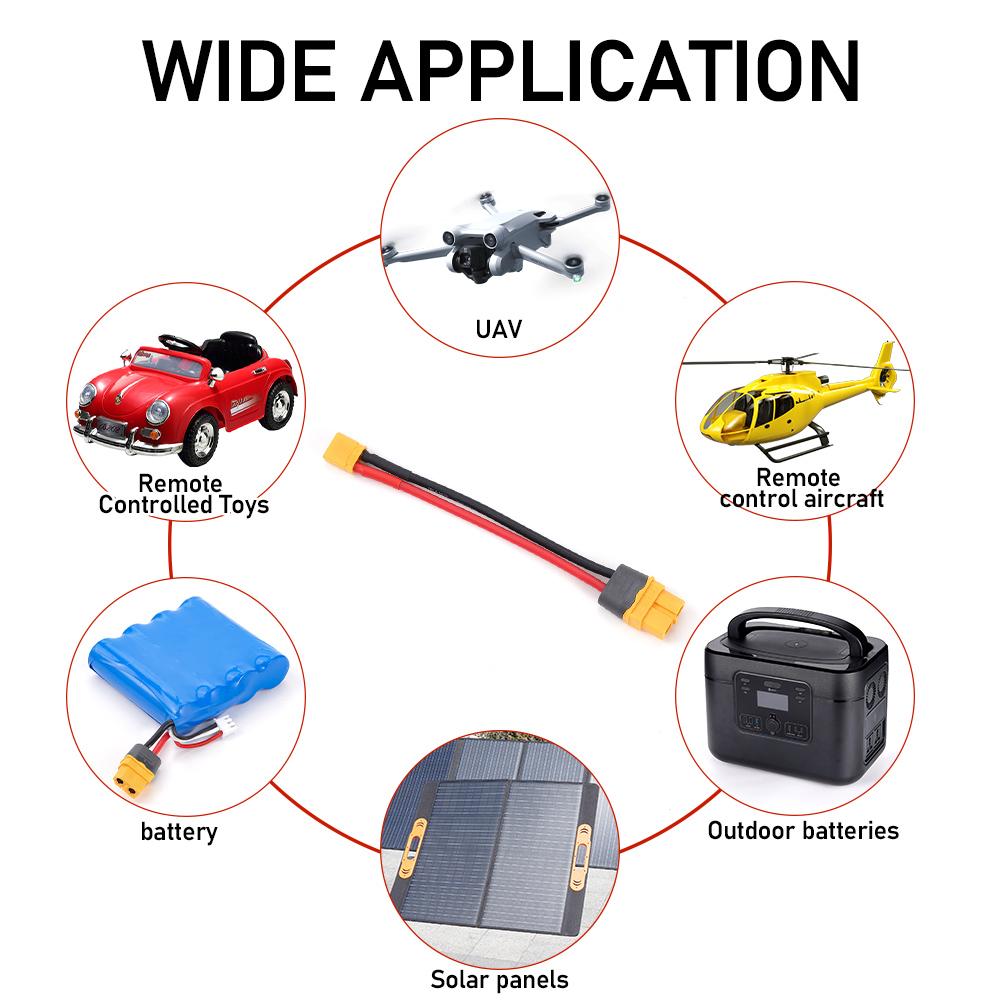 XT30 Male To XT60 Female Plug Connector Adapter With 100MM 16AWG Silicone Wire For RC Lipo Battery RC Drone Car Boat