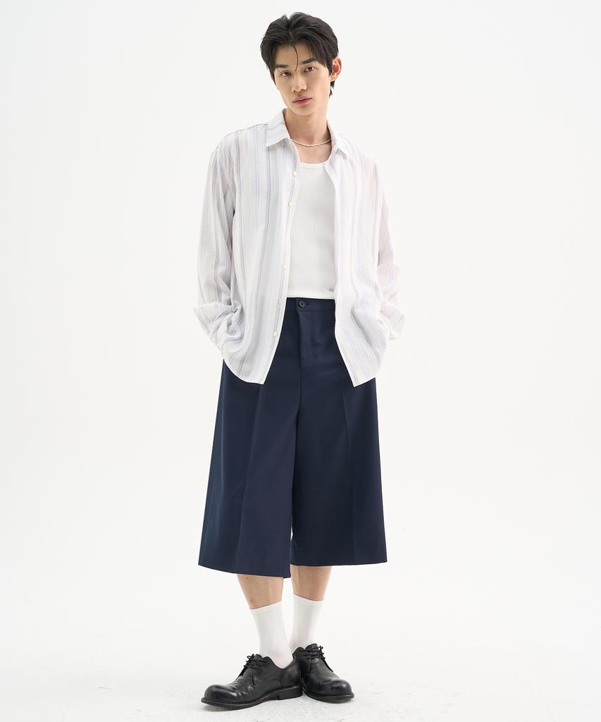 TRIP LE SENS Custom Wide Bermuda Pants_Black (A Type)