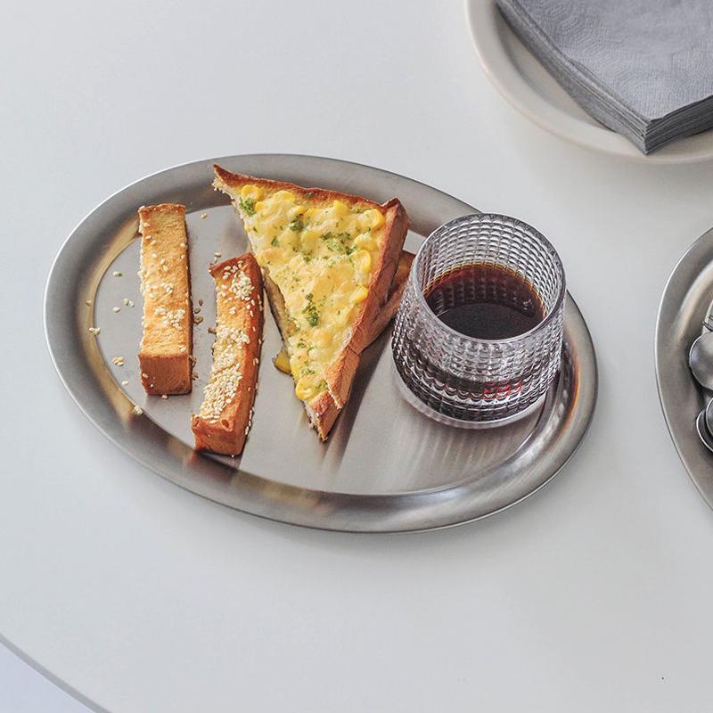 Oválné talíře na ryby z nerezové oceli 304 pro více velikostí Večeře pro domácnost Večeře s mělkým talířem v páře Kuchyňské nádobí Kuchyňské nádobí
